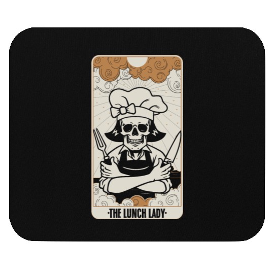 Funny Lunch Lady Tarot Card A Fortune Telling Mouse Pads