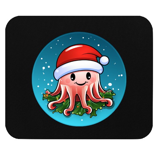 Jellyfish Christmas Mouse Pads