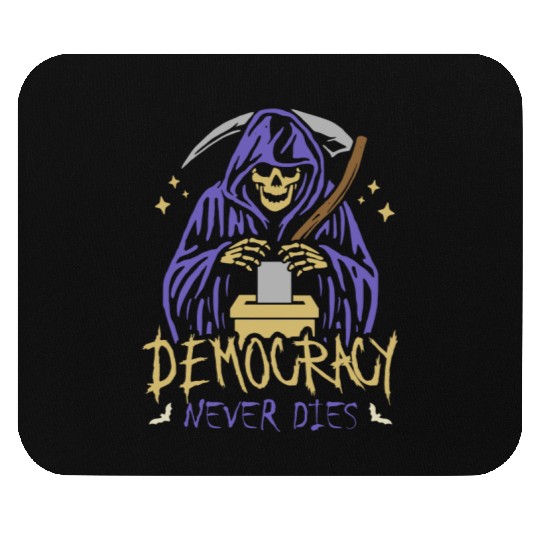 Democracy Never Dies Spooky Halloween Voting Meme Mouse Pads