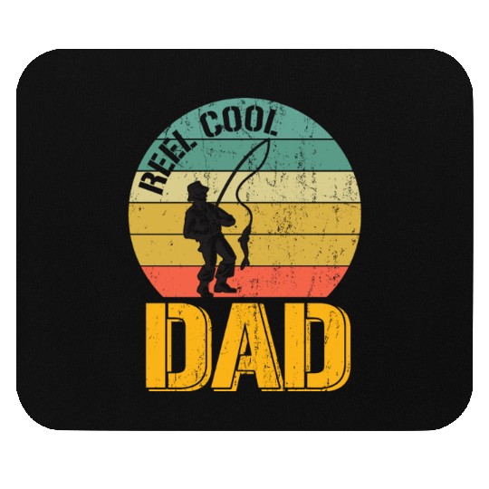 Mens Reel Cool Dad Mouse Pads Funny Fisherman Christmas