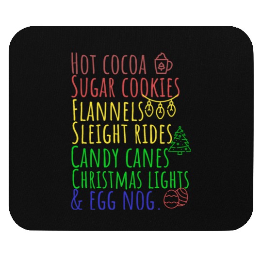 Hot cocoa sugar cookies Christmas lights Mouse Pads