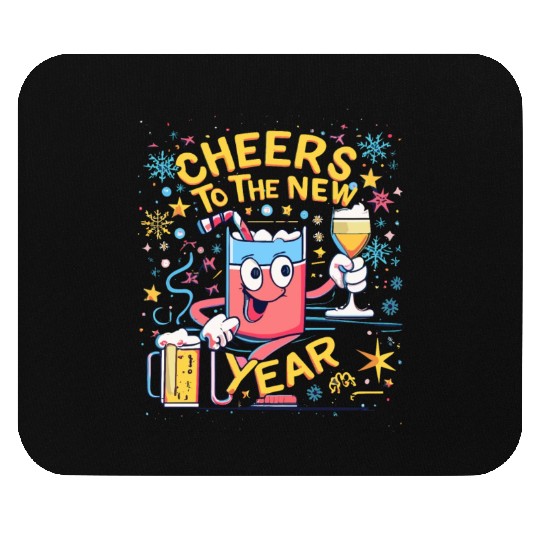 NYE Cheers To The New Year Happy Winter Holiday Mouse Pads