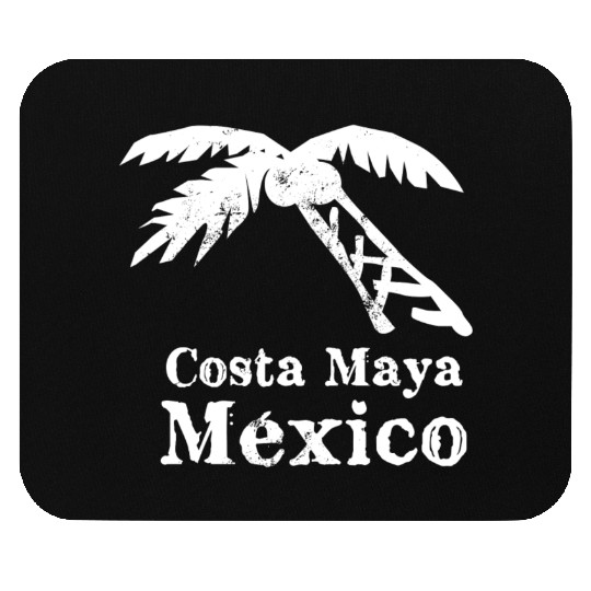 Costa Maya Mexico Palm Tree Vacation Trip Beach Me Mouse Pads