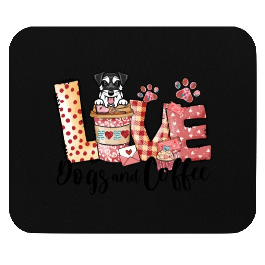 Mini Schnauzer Dog Coffee Lover Dog Mom Valentine Mouse Pads