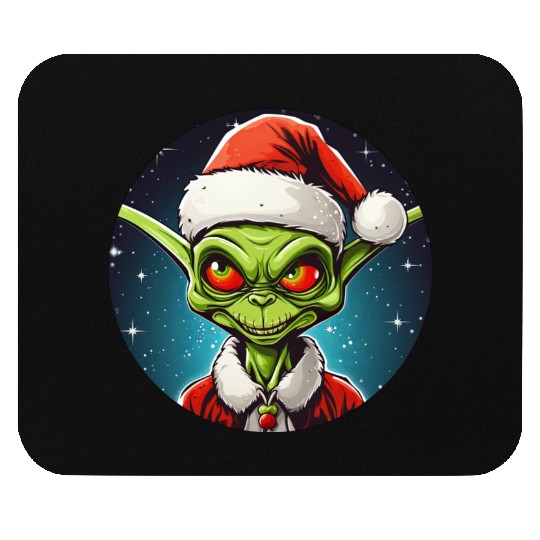 Alien Christmas Mouse Pads