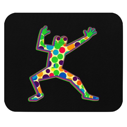 Colorful Frog Dancing Mouse Pads