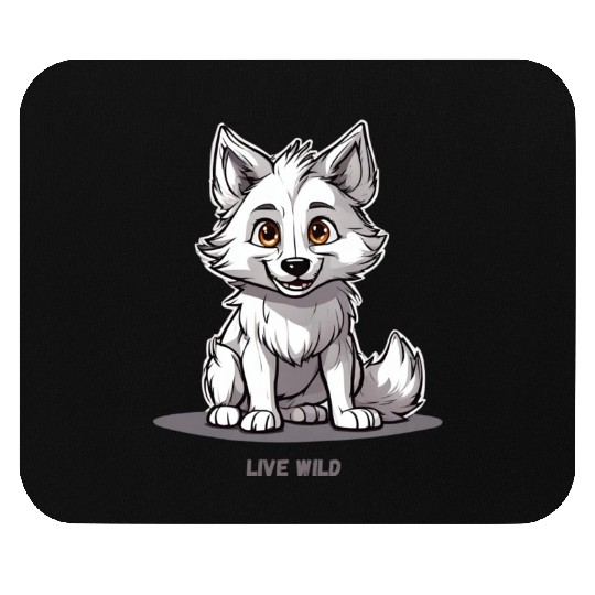 White Wolf "Wild Live" Mouse Pads
