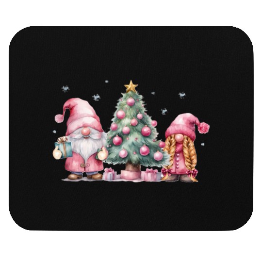 Winter Gnomes with a Christmas Tree Mouse Pads