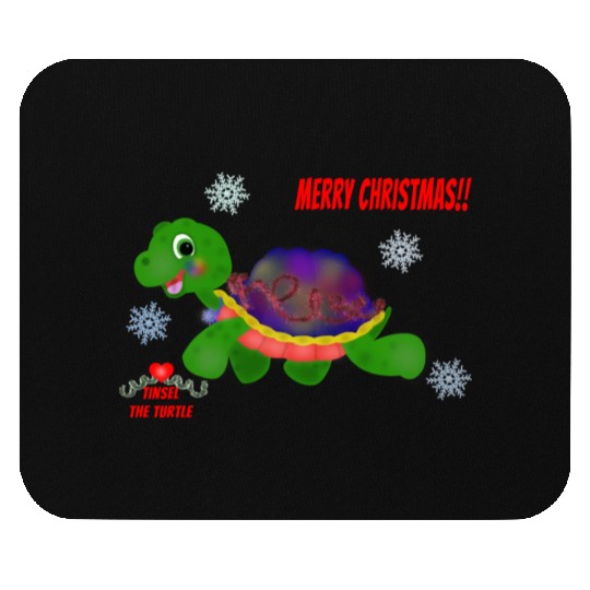 "Tinsel the Turtle" (Snowflake Snuggliezz) Mouse Pads