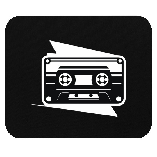 A vintage-inspired illustration of cassette tape Mouse Pads