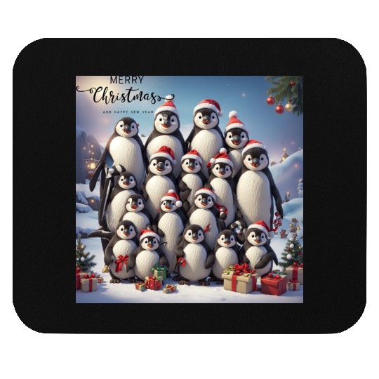 Christmas penguins Mouse Pads