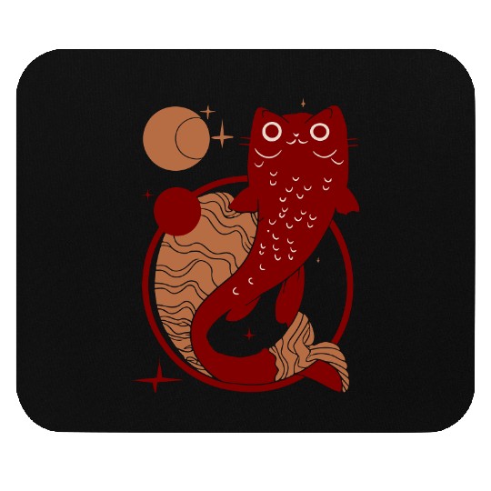 Cat Fish - catfish - fish cat vector 3 colors Mouse Pads
