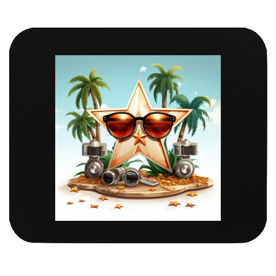 A charming kawaii style Hollywood Walk Mouse Pads