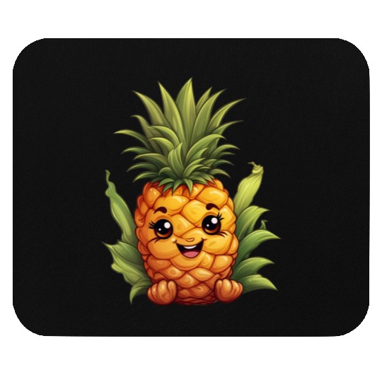A charming kawaii style pineapple Mouse Pads