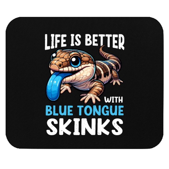 Lizard Collector Reptile Lover Blue Tongue Skink Mouse Pads