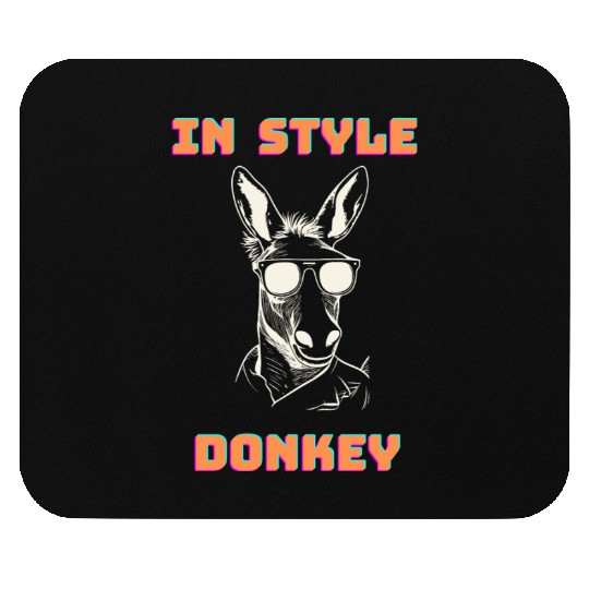 In style Donkey retro Mouse Pads
