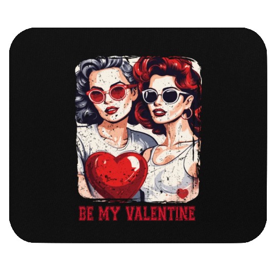 Valentines Day Outfit For Her And Her in love Mouse Pads