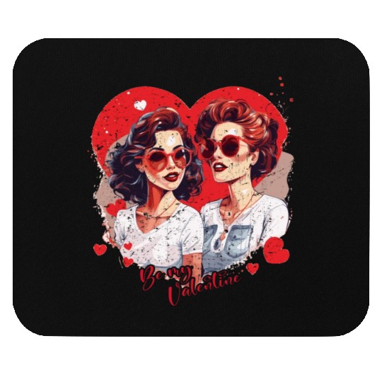Valentines Day Outfit For Her And Her in love Mouse Pads