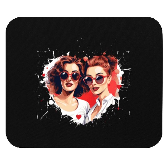Valentines Day Outfit For Her And Her in love Mouse Pads