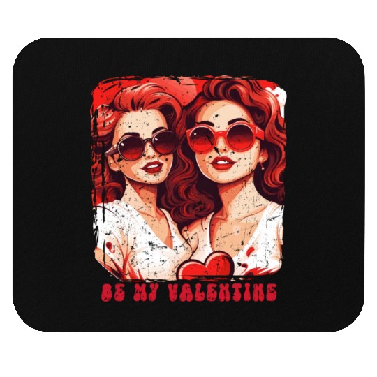 Valentines Day Outfit For Her And Her in love Mouse Pads