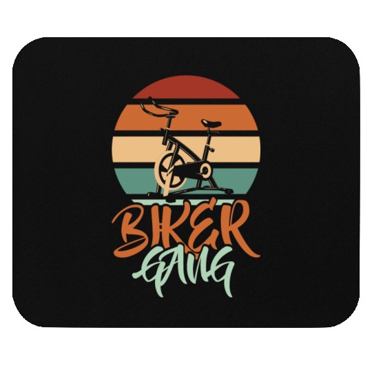 Biker Gang Retro Vintage Gym Cycling Funny Indoor Mouse Pads