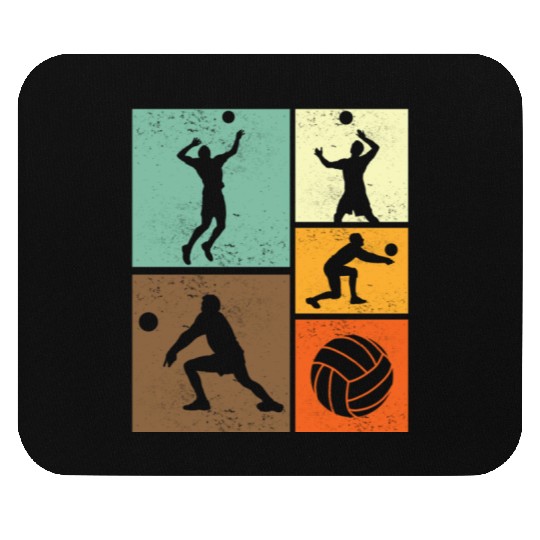 Volleyball Retro Vintage Volleyball Player Mouse Pads