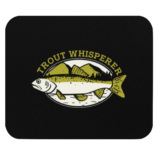 Trout Whisperer Boat Ice Fisherman Deep Sea Fly Mouse Pads