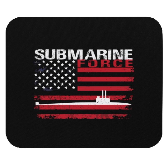 Submarine Force Usa Flag White Stars Mouse Pads