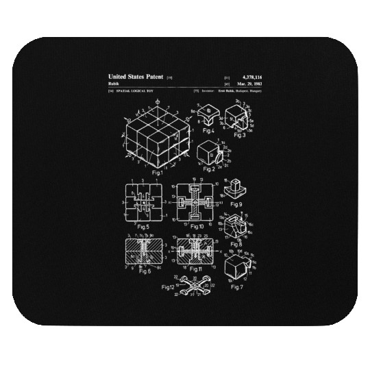 Rubiks Cube Patent Mouse Pads