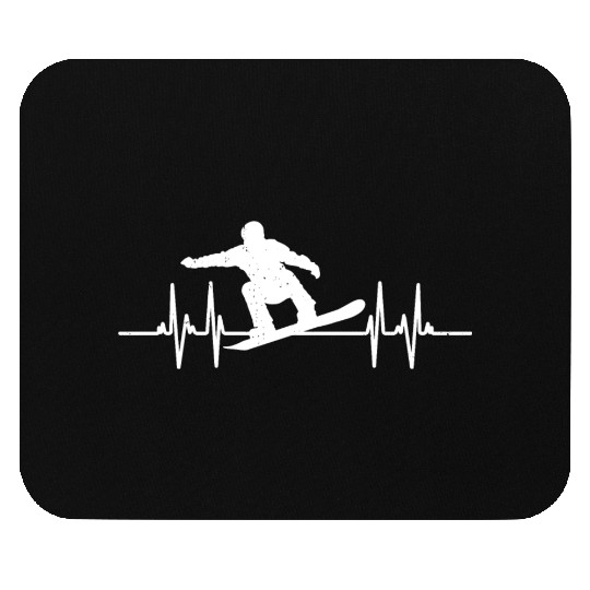 Heartbeat Snowboarding Lover Gift Mouse Pads