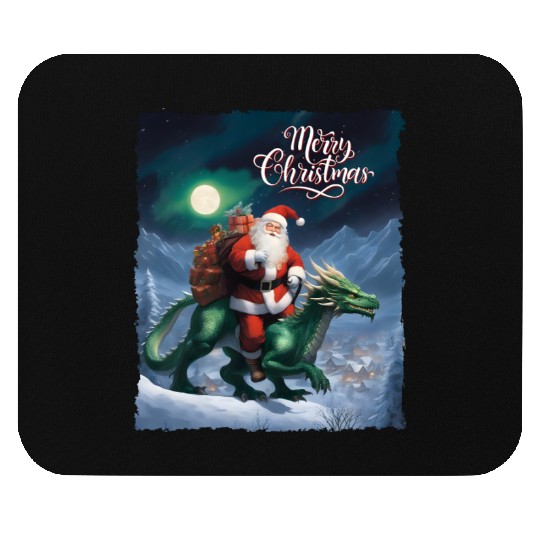 GREEN DRAGON CHRISTMAS Mouse Pads