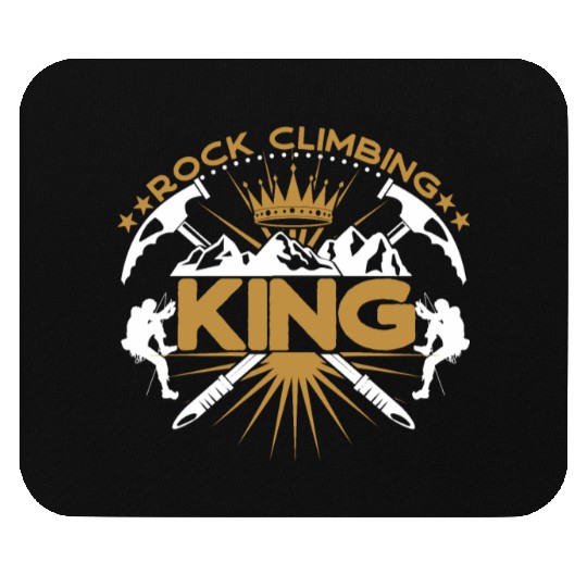 Rock Climbing King Mouse Pads