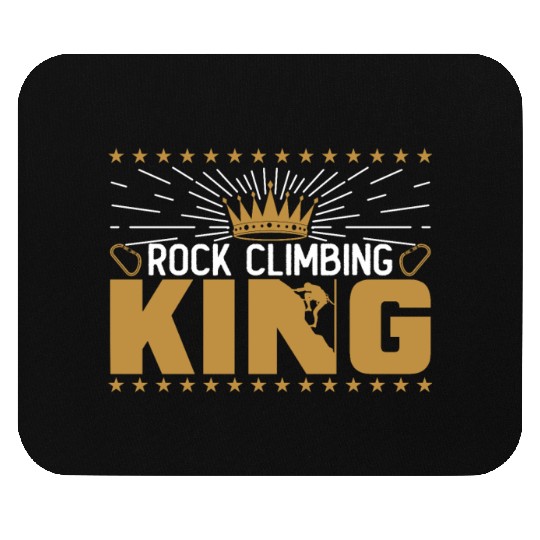 Rock Climbing King Mouse Pads