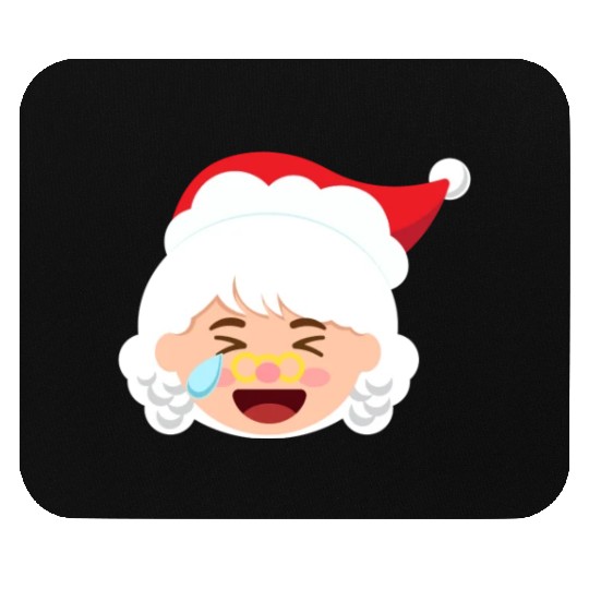 Mrs Claus Emoticons Cry Laughing Loud Christmasmrs Mouse Pads