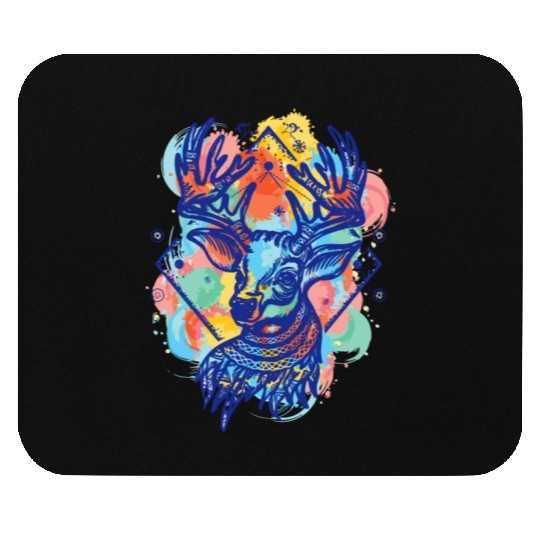 Winter Wonderland: Deer Color Design Mouse Pads