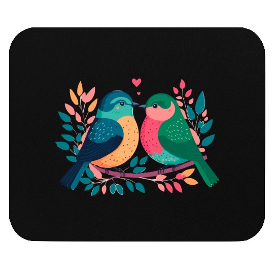 Colorful birds Mouse Pads