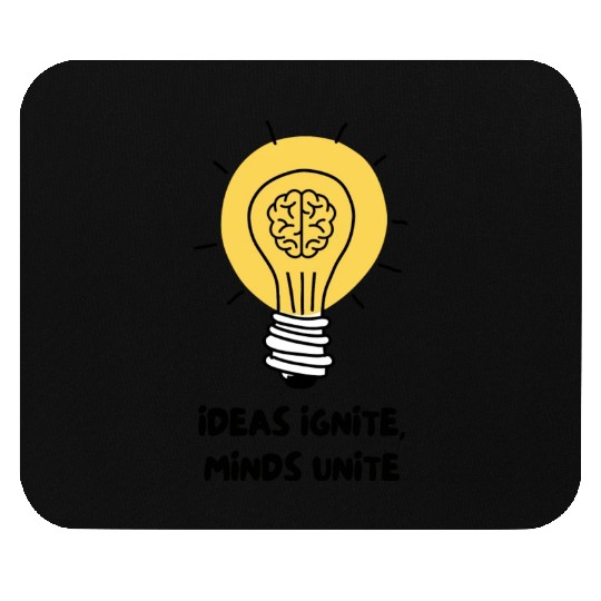 Lamp Bulb Brain Idea Yellow - Creative Spark Mouse Pads