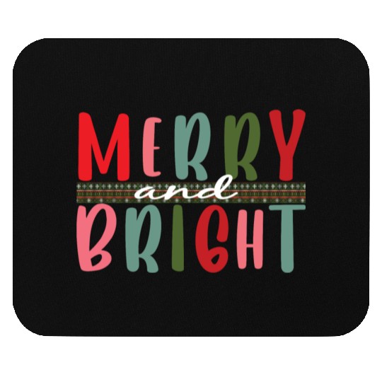 Womens Merry and Bright Christmas Tree Mouse Pads
