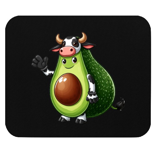 Avocado cow Mouse Pads
