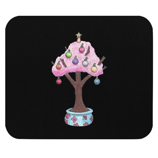 Christmas Cherry Tree Japanese Mouse Pads