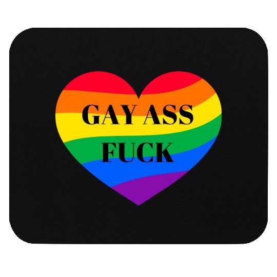 Rainbow Heart Gay Mouse Pads