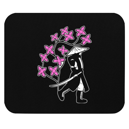Samurai Sakura Tree Chinese Warrior Gift Mouse Pads