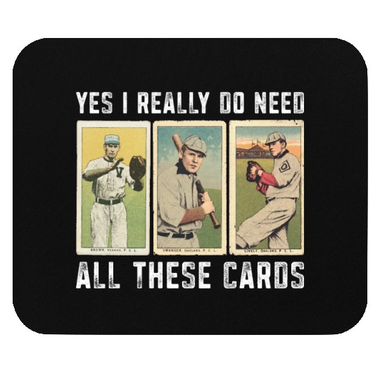 Baseball Card Collector Vintage Baseball Mouse Pads