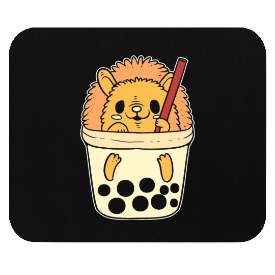 Boba Tea Hedgehog Pet Lover Gift Mouse Pads