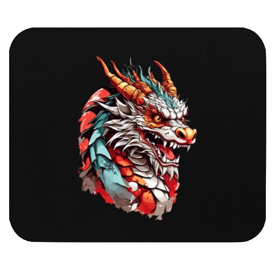 Chinese Dragon Head Mouse Pads design