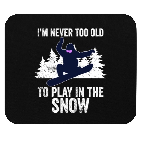 Funny Snowboarding Gifts Snowboard Snowboarder Mouse Pads