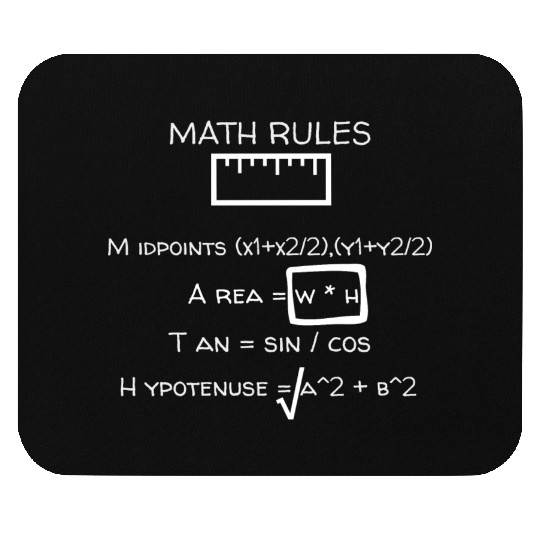 Math Rules Math Teacher Mouse Pads
