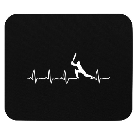 Cricket Player Cricket Heartbeat Cricket Player Mouse Pads