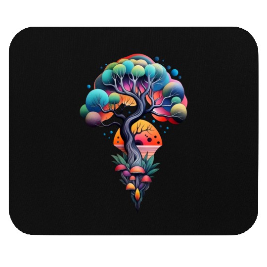 psychedelic Nature illustration Mouse Pads