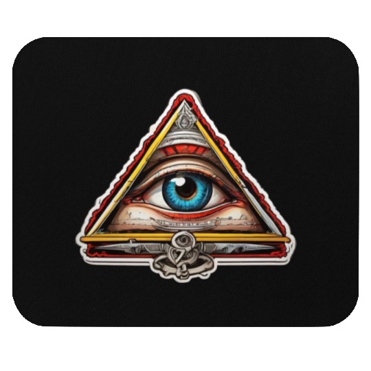 Illuminati one eye symbol of world society Mouse Pads